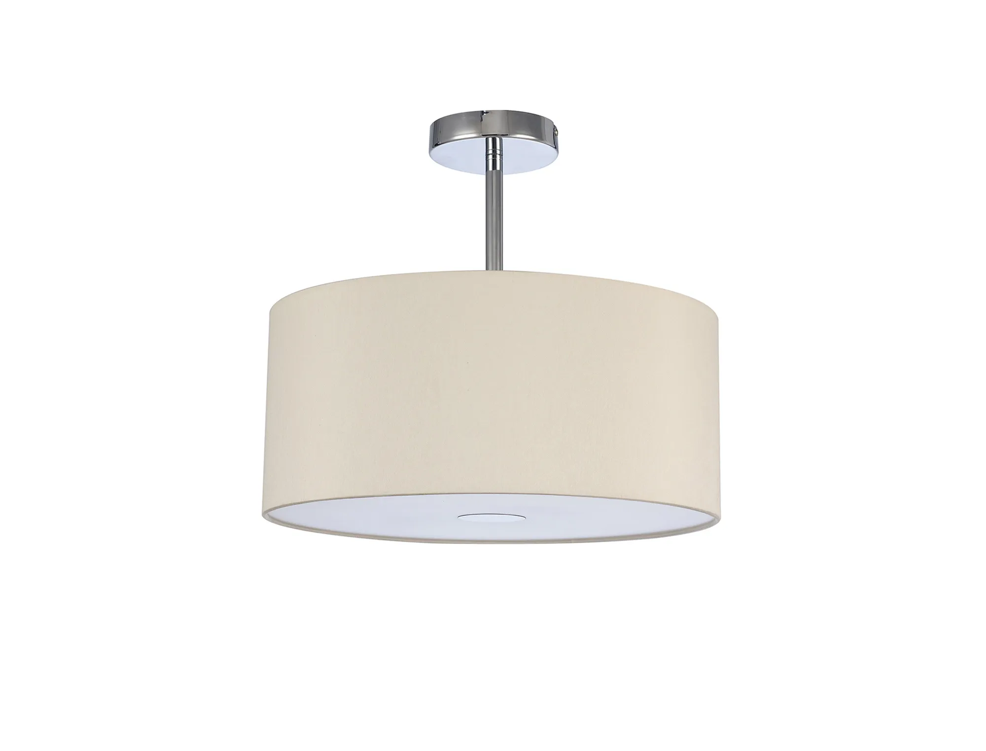 Baymont 40cm Semi Flush 3 Light Polished Chrome, Ivory Pearl, Frosted Diffuser DK0319  Deco Baymont CH IV